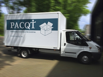 Pacqt - Belettering mini-vrachtwagen