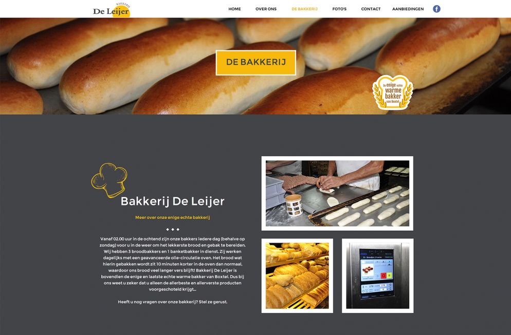 Bakkerij De Leijer - Webdesign