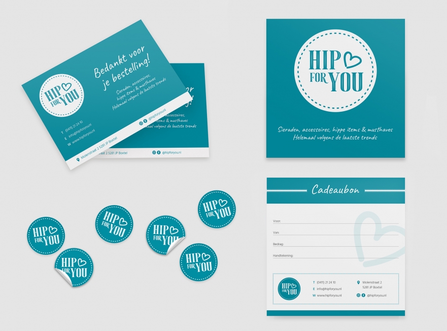 Hip For You - Logo en huisstijl ontwerp
