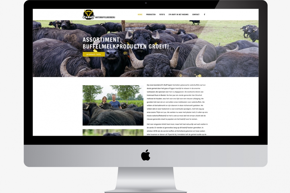 D'n Buff Waterbuffelboerderij - Webdesign